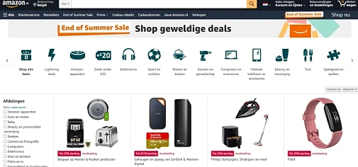 End of Summer Sale bij amazon.nl: tot -70% ko...