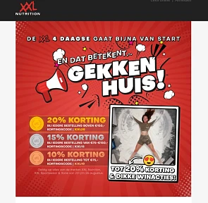 20% korting bij aankoop vanaf €150; code XXL2...