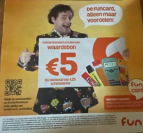 Bij aankoop van schoolgerief in Fun ( voor fu...