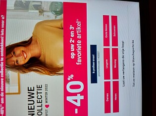 -40% op uw 2de en 3de favoriete artikel