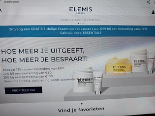 elemis.com ontvang een gratis 3-delige essent...