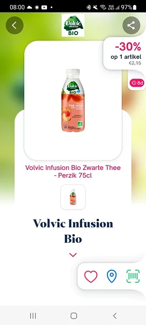 Shopmium -30% volvic infusion bio