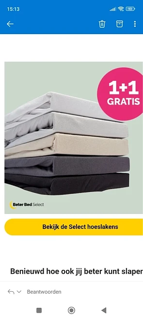 Diverse promo's bij beterbed.be: * 1+1 grati...