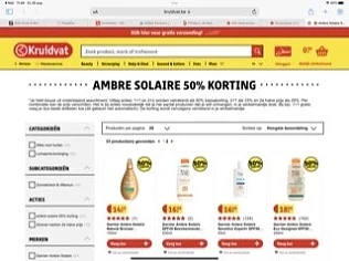AMBRE SOLAIRE 50% KORTING Op Kruidvat.be