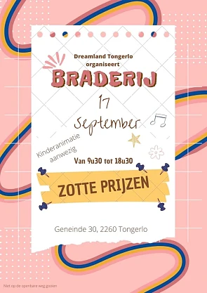 Op 17/9 is er in Dreamland in Tongerlo (enkel...