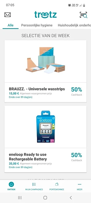 Treetz 50% cashback brauzz universele wasstri...