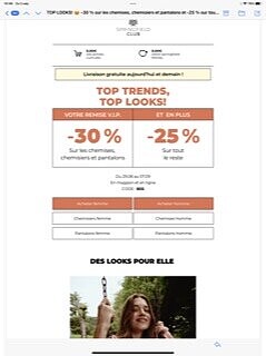 30 % op broeken, hemden 25 % op de rest