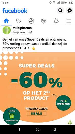 -60% op het 2de artikel
