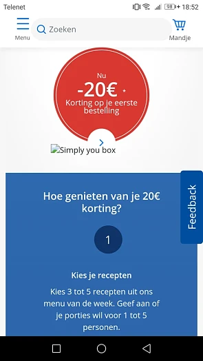 Bij Carrefour kan je simply youbox kopen met...
