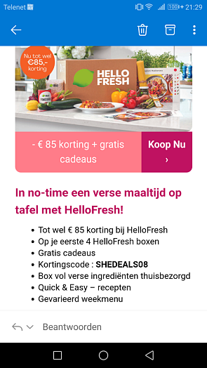 -85€ op de eerste 4 hello freshboxen en grati...