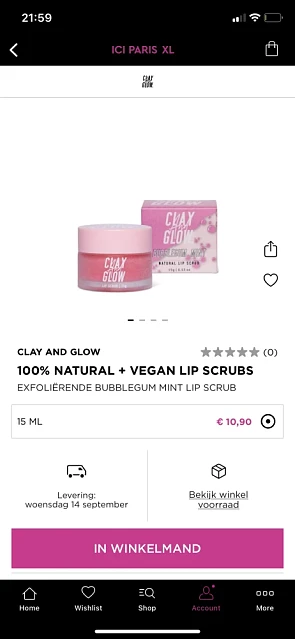 Lipscrub kunnen scoren van Clay and Glow voor...