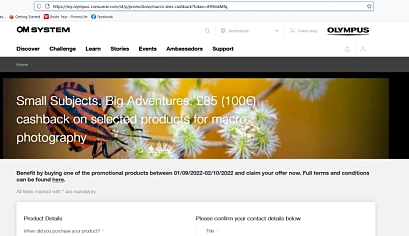 OLYMPUS €100 cashback op geselecteerde produc...