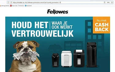 Fellowes Cashback Promotie Dit zijn papierve...