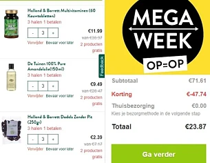 Deze week 1 + 2 gratis bij Holland & Barrett...