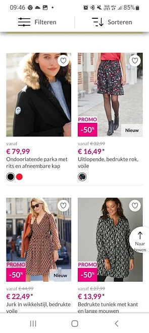 Blancheporte tot -50% op een selectie dameskl...