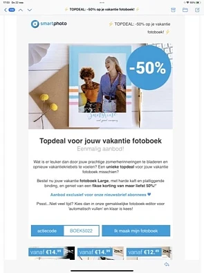 50% op fotoboek Large