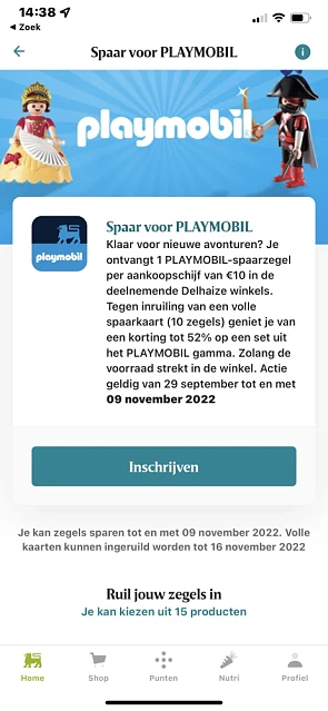 Vanaf morgen (29/09/2022) kan je sparen voor...