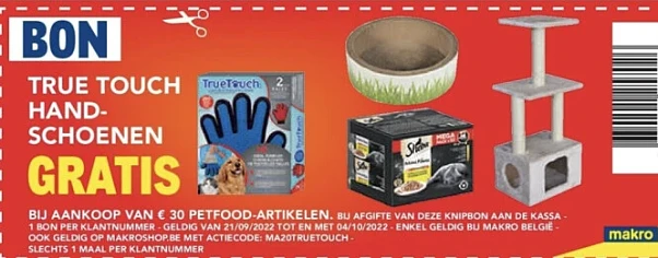 Bij Makro gratis true touch handschoenen bij...