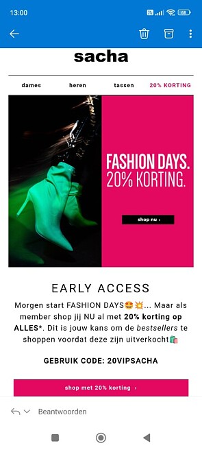 20% korting op ALLES