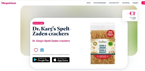Dr. Karg's Spelt-Zaden crackers € 1,- terugbe...