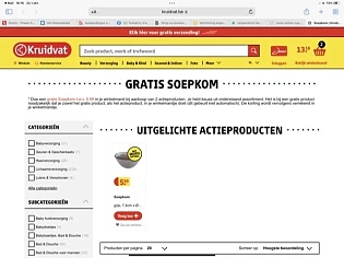 Ontvang bij aankoop van twee actieproducten v...