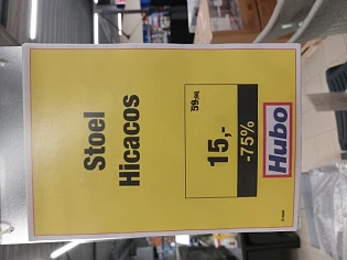 Bij Hubo een koopje gedaan! Laatste stoel aan...