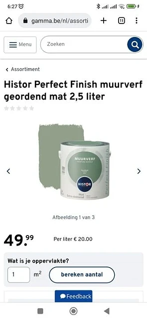 Verf histor bij bol, 2,5l voor €18,90. Mooie...