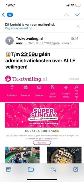 TICKETVEILING.NL Vandaag tot 23:59 GEEN admi...