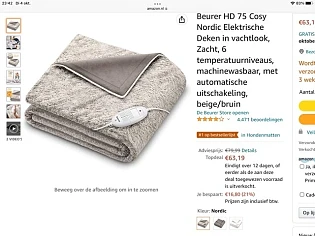 AMAZON.NL Beurer HD 75 Cosy Nordic Elektrisch...