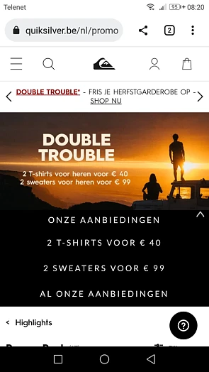 2 t-shirts voor heren voor 40€ en 2 herenswea...