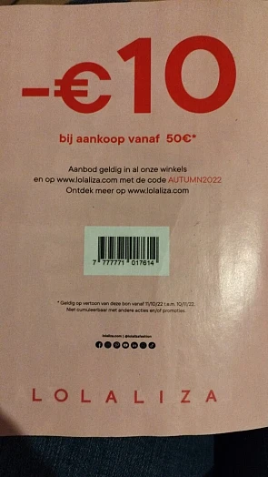 10€ korting met actiefcode bij aankoop vanaf...