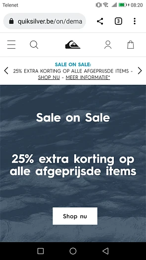 -25% extra korting op alle afgeprijsde artike...
