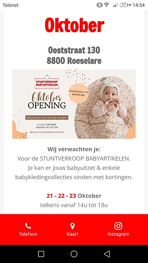 Stuntverkoop babyartikelen en kinderkleding v...