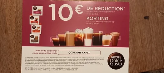 10€ korting vanaf 40€ aankoop capsules op dol...