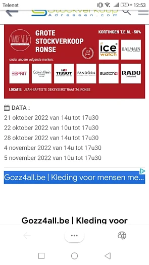 Pop-up stockverkoop v juwelen en horloges vor...