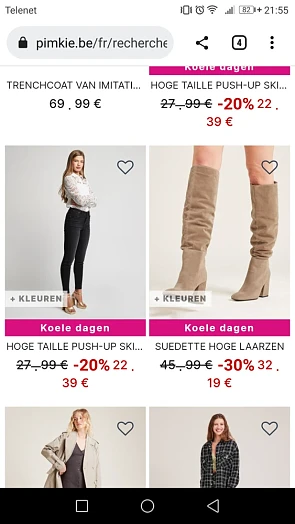 Bij Pimkie -30 -40% en -50% op de herfstcolle...