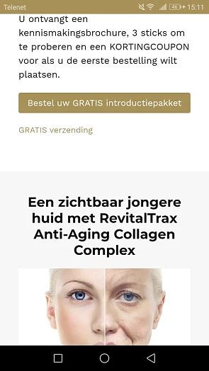 Gratis introductiepakket v Revitaltrax anti-a...
