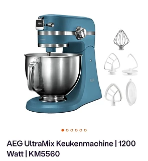 AEG Ultramix keukenmachine (1200 Watt). 60% k...