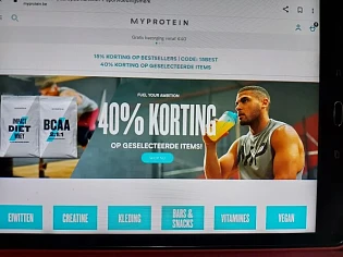 myprotein.be 40% korting op geselecteerde ite...