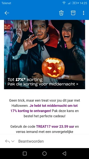 -17% tot middernacht op heel wat belevenissen...