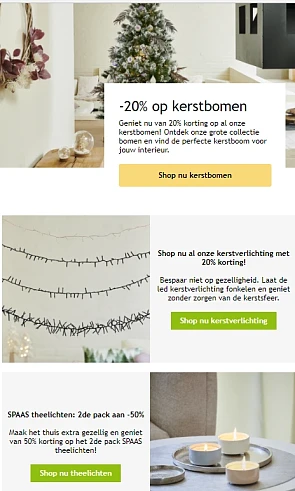Bij Casa is er 20% korting op kerstbomen en k...