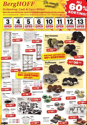 BergHOFF outletshop Cash&carry 800m² met meer...