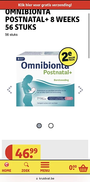 Omnibionta pronatal is 2de stuk aan halve pri...