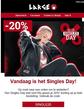20% korting op een Minimum bestelwaarde €29,9...
