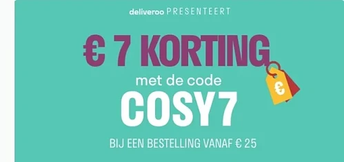 Krijg 7 euro korting bij min 25 euro bij deli...