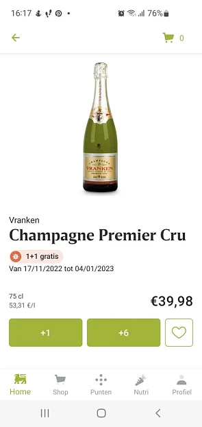 Delhaize Vranken premier cru champagne vanaf...
