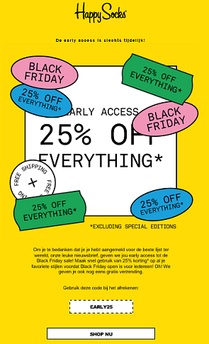 25% korting op alles, exclusief Speciale Edit...