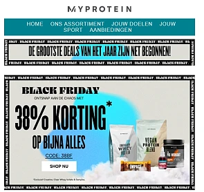 38% korting op bijna alles, exclusief Creatin...