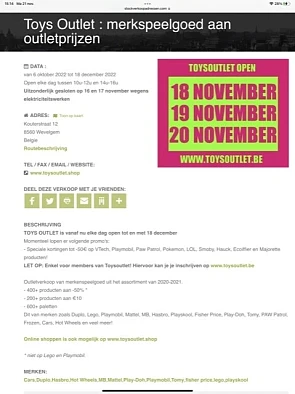 Toys Outlet : merkspeelgoed aan outletprijzen...