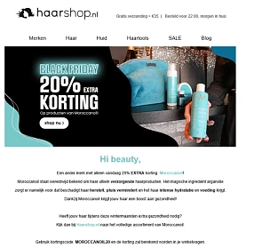 vandaag 20% EXTRA korting op het merk Morocca...